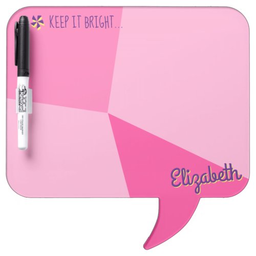 Retro Color Block Planner Pink Dry Erase Board