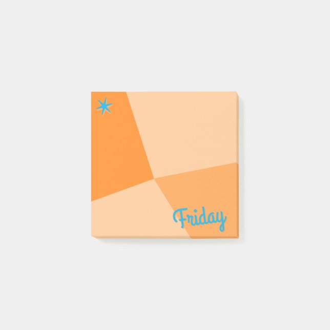 Retro Color Block Planner Post-it Notes (Front)
