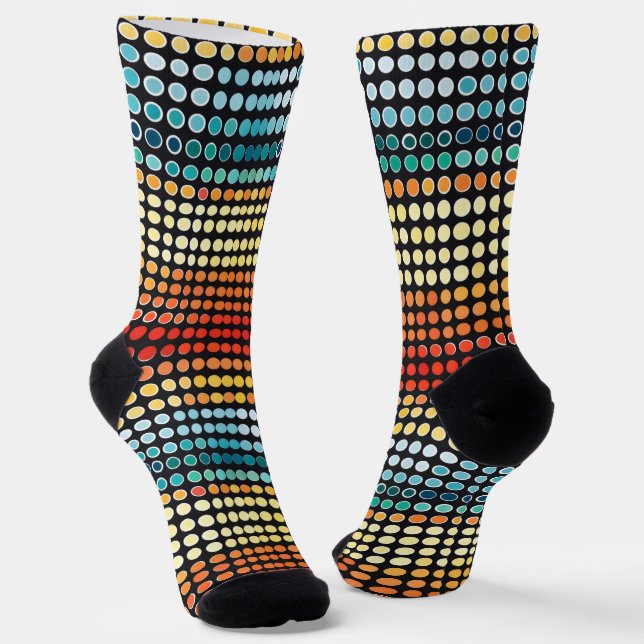 Retro Color Dots Socks (Angled)