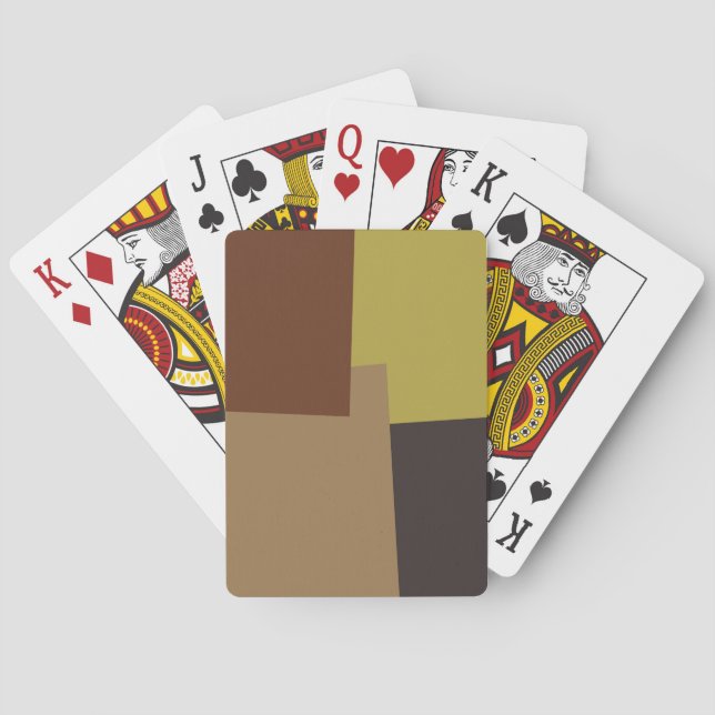 Retro Color Geometric Pattern #6 Poker Cards (Back)