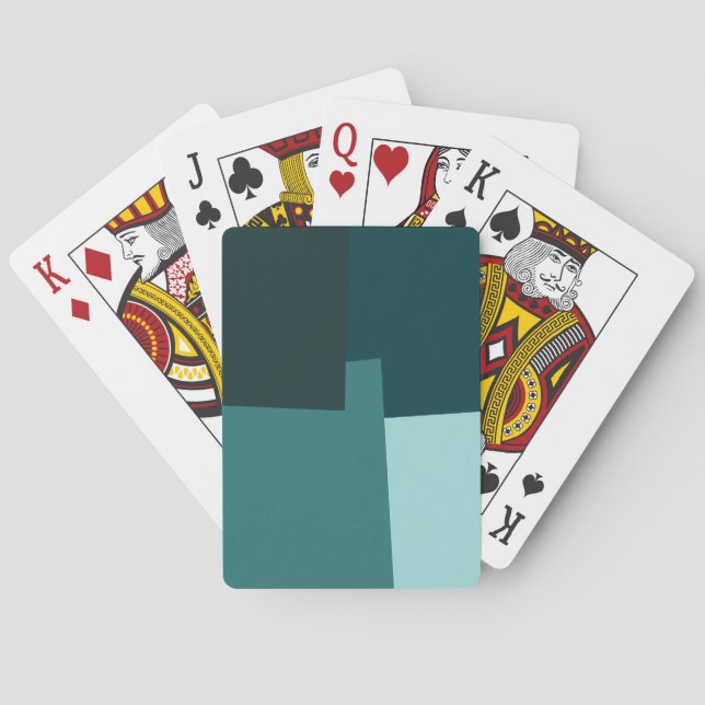 Retro Color Geometric Pattern #7 Poker Cards (Back)