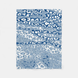 Retro Color Leopard Print Skin #22 Fleece Blanket