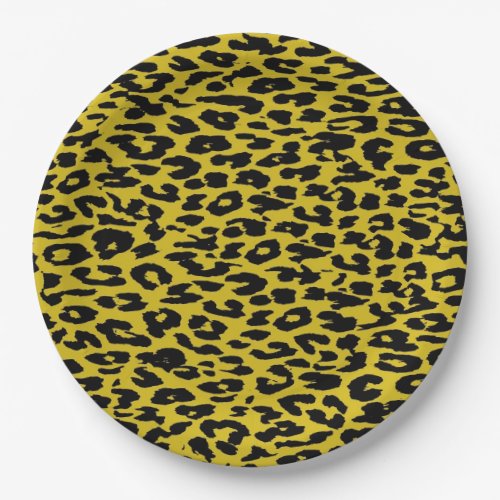 Retro Color Leopard Print Skin 55 Paper Plates