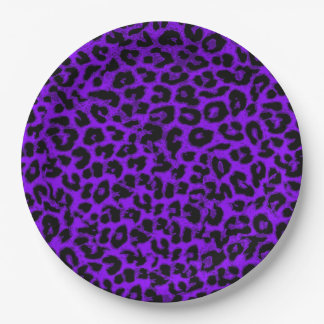 Retro Color Leopard Print Skin #63 Paper Plates