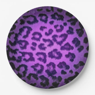 Retro Color Leopard Print Skin #78 Paper Plates