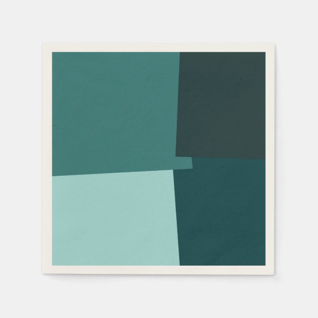 Retro Color Modern Geometric Pattern #7 Paper Napkins (Front)