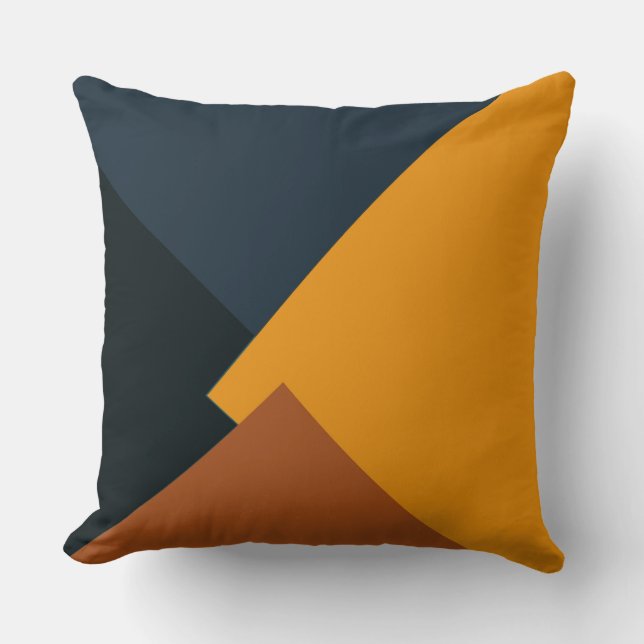Retro Color Modern Geometric Pattern #9 Throw Pillow (Front)