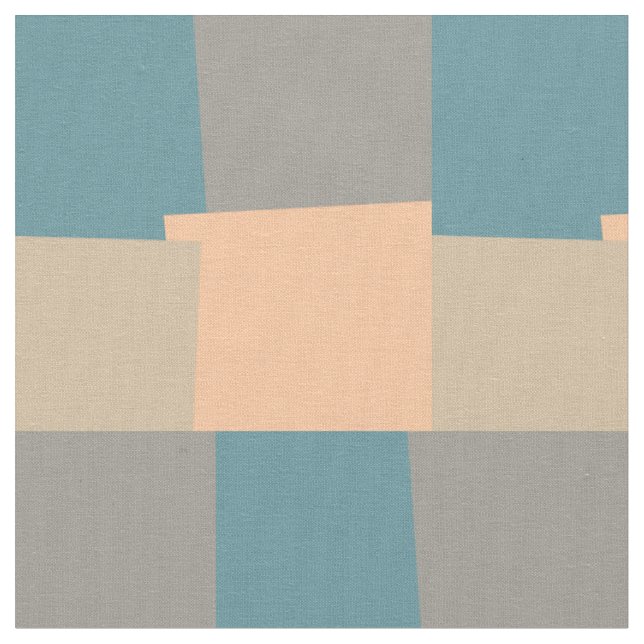Retro Color Modern Geometric Pattern Fabric (Close Up)