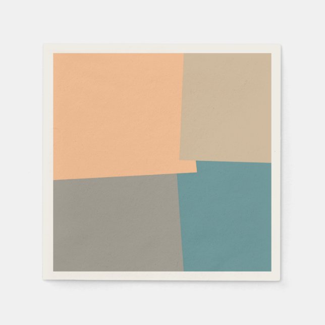 Retro Color Modern Geometric Pattern Napkins (Front)
