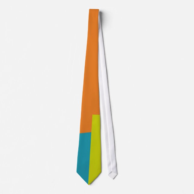 Retro Color Modern Geometric Pattern Neck Tie (Front)
