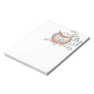 Retro Color Owl Note Pad