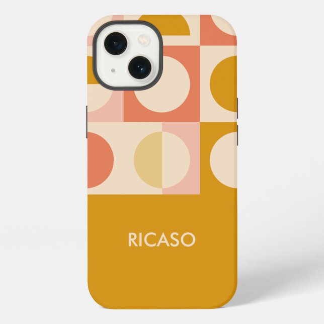 Retro Color Pattern Personalized Iphone Case (Back)
