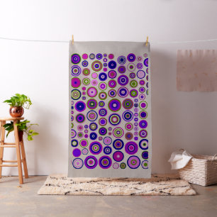 Retro Color Polka Dot Circles Pattern #6 Fabric