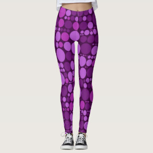 Retro Color Polka Dots Pattern #25 Leggings