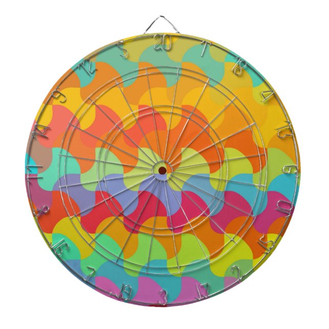 Retro Color seamless pattern art 3 Dartboard (Front)