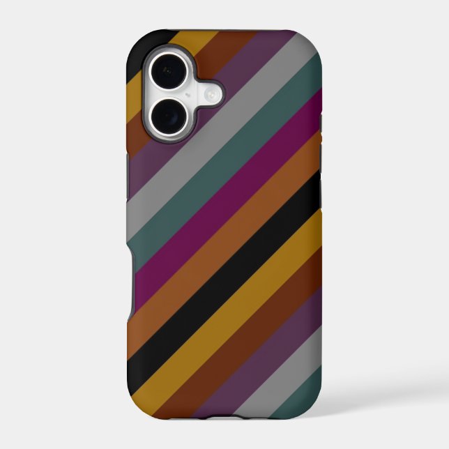 Retro Color Stripe Pattern 2 Iphone Case (Back)