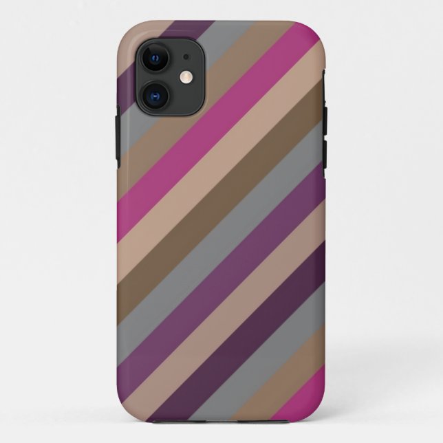 Retro Color Stripe Pattern 3 Case-Mate iPhone Case (Back)