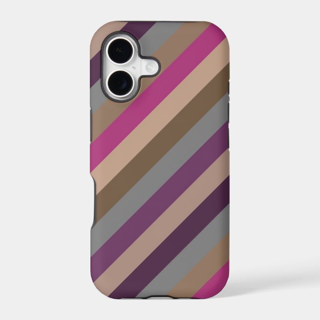 Retro Color Stripe Pattern 3 Iphone Case (Back)