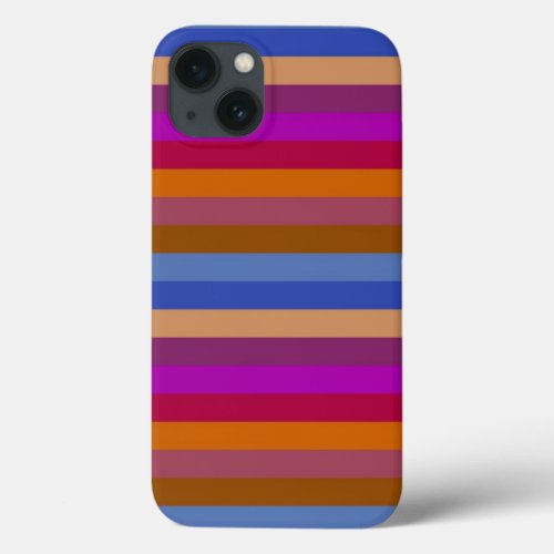 Retro Color Stripe Pattern 4 iPhone 13 Case
