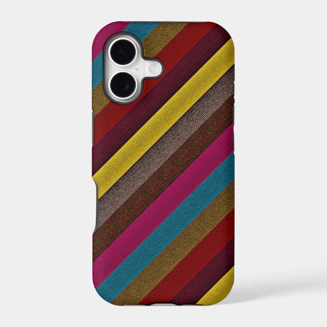 Retro Color Stripe Pattern 5 Iphone Case (Back)