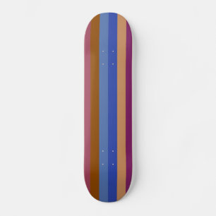 Retro Color Stripe Pattern 8 Skateboard