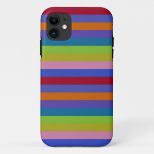 Retro Color Stripe Pattern 9 iPhone 11 Case