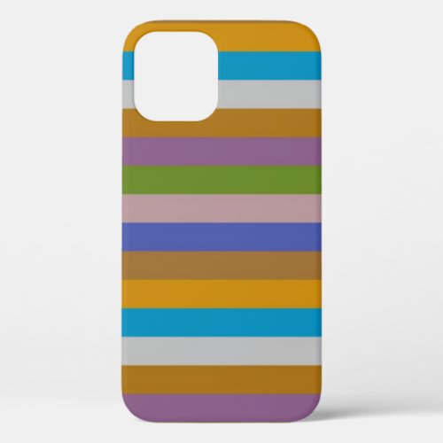 Retro Color Stripe Pattern iPhone 12 Pro Case