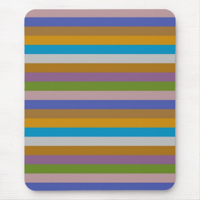 Retro Color Stripe Pattern Mouse Pad (Front)