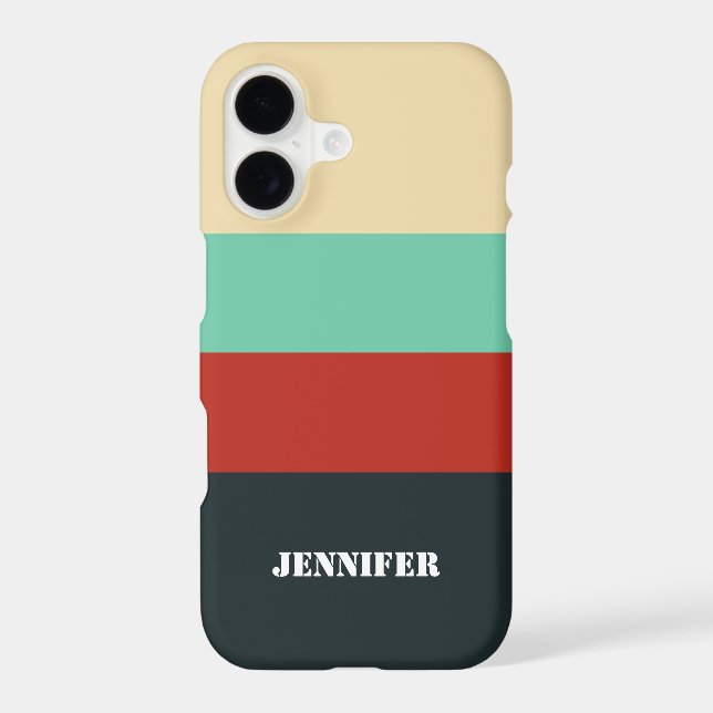 Retro Color Stripes iPhone 7 Case, Barely There Case (Back)