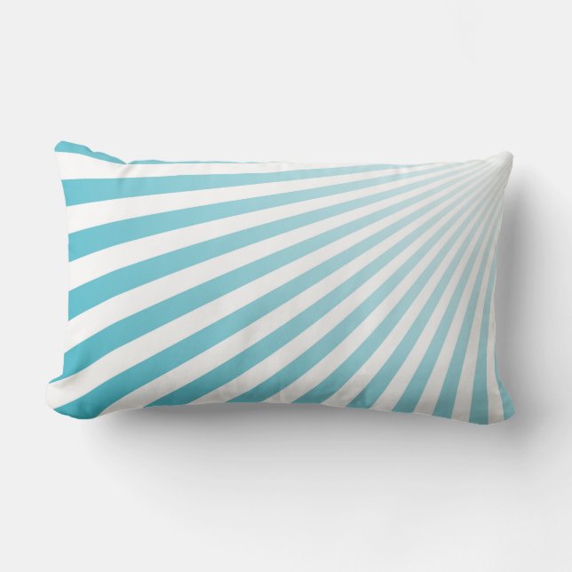 Retro Color Sun Rays Background Lumbar Pillow (Front)