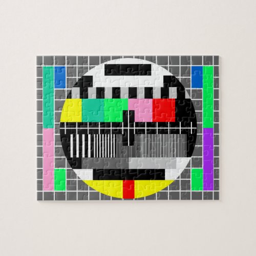Retro color tv test screen jigsaw puzzle