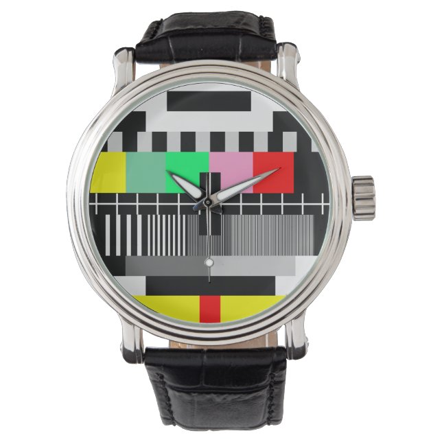 Retro color tv test screen watch (Front)