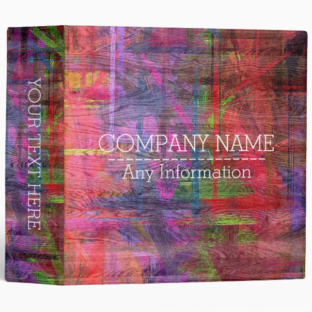 Retro Color Wood Grain Look #4 Binder (Front/Spine)