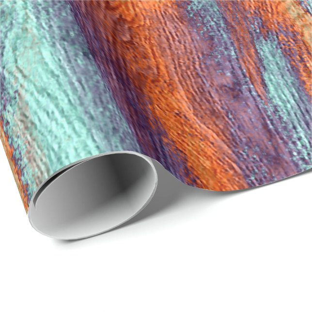 Retro Color Wood Grain Wrapping Paper (Roll Corner)
