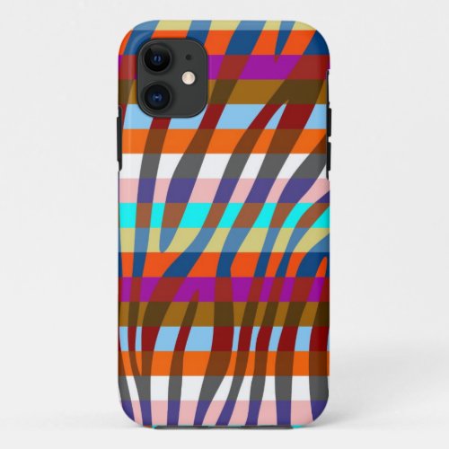 Retro Color Zebra Stripe Pattern 10 iPhone 11 Case