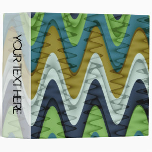 Retro color zigzag chevron modern design 3 ring binder