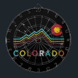 Retro Colorado Flag Rocky Mountain Souvenir Dart Board<br><div class="desc">Plan your next summer or spring vacation to colorado and visit denver, colorado springs, aurora and fort collins or lakewood while exploring pikes peak, garden of the gods, black canyon and mesa verde or rocky mountain national park wilderness and nature, This colorado souvenir gift is a perfect christmas or birthday...</div>