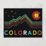 Retro Colorado Flag Rocky Mountain Souvenir Postcard