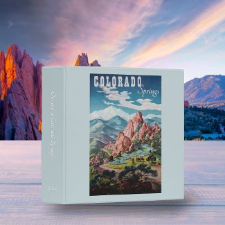Retro Colorado Springs Travel Poster Scrapbook