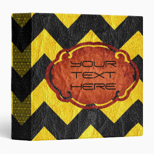 Retro Colored Chevron Leather #3 Binder