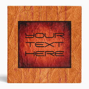 Retro Colored Leather 3 Ring Binder