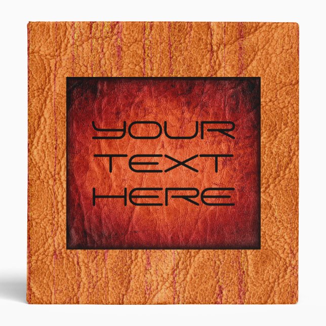 Retro Colored Leather 3 Ring Binder (Front)