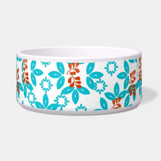 Retro Colored Pattern Leaves Bowl (Front)