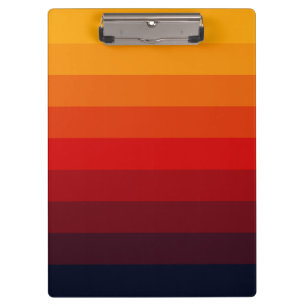 Retro colored rainbow clipboard