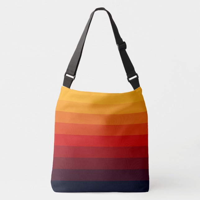 Retro colored rainbow crossbody bag (Front)