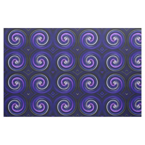 Retro Colored Twist Abstract Art #10 Fabric