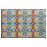 Retro Colored Twist Abstract Art #24 Fabric
