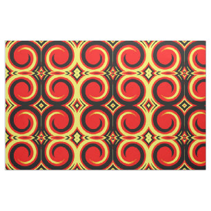 Retro Colored Twist Abstract Art Fabric