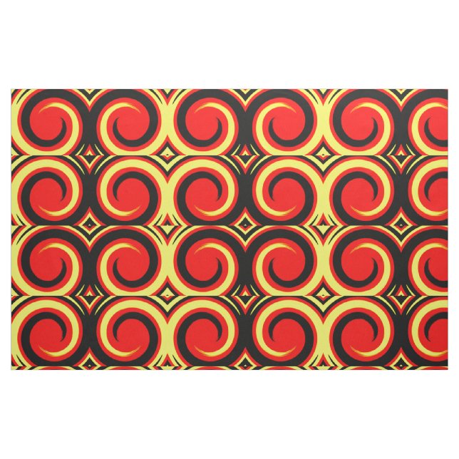 Retro Colored Twist Abstract Art Fabric (Fat Quarter)