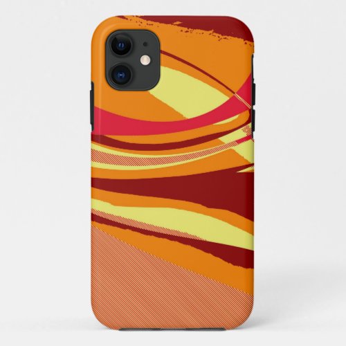 Retro Colorful Abstract Art Design iPhone 11 Case